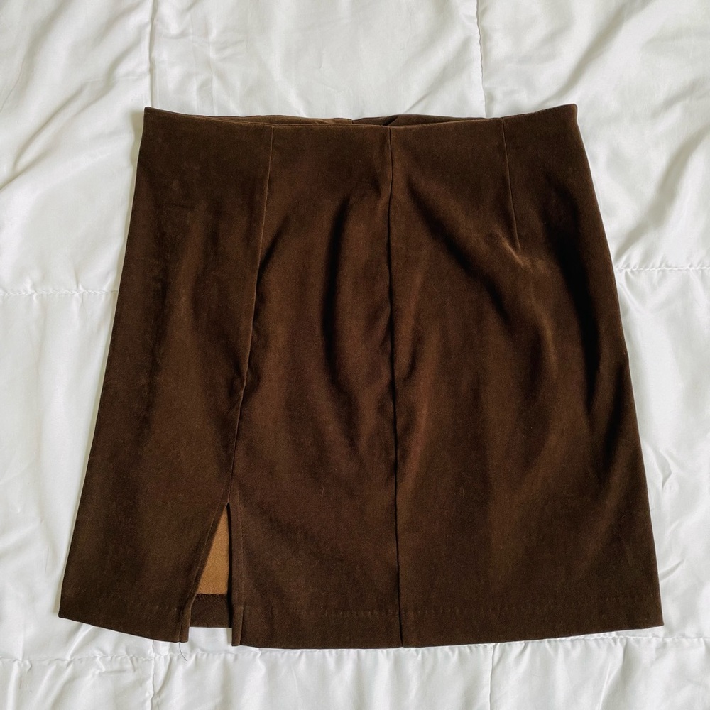 Side slit mini skirt